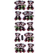 Sticker Kabartmalı Sticker Defter, Planlayıcı Etiket - (cb-563) 16x7 cm- Şirin Pandalar