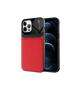 Apple iPhone 12 Pro Uyumlu Kılıf Zore Emiks Kapak (Kırmızı)