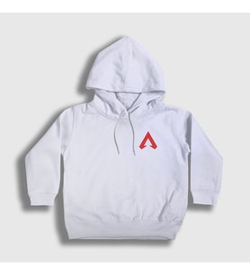 Presmono Unisex Çocuk Beyaz Side Logo Apex Legends Kapüşonlu Sweatshirt 232318tt (Beyaz)