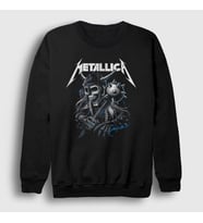 Presmono Unisex Siyah Hammer Metallica Sweatshirt 292331tt