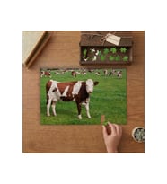 Doğada Sığır Sürüsü Tasarımı 240 parça Ahşap Puzzle Ahşap Kutuda MP07970
