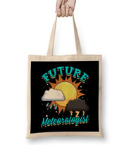 Cute & Funny Future Meteorologist Tornado Storm Bez Çanta Uzun Saplı