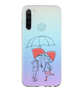 Xiaomi Redmi Note 8 Uyumlu Kapak Aşk Tasarımlı Şeffaf Silikon Kılıf