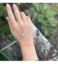 Zirkon Taşlı Yonca Rose Gold Kaplama 925 Ayar Gümüş Şahmeran