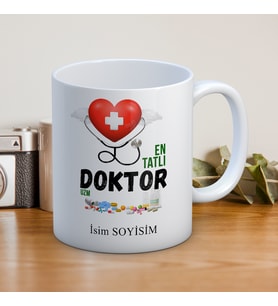 Doktor baskılı kupa bardak
