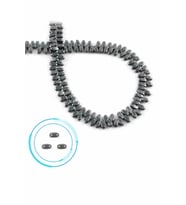 Hematit Taşı Parlak Füme 5x2mm Doğal Taş Dizi