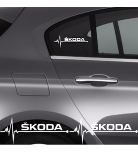 Skoda Superb İçin Uyumlu Aksesuar Oto Ritim Sticker 2 Adet 20*9 Cm