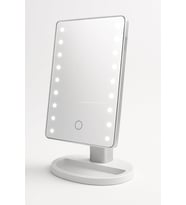 Led Işıklı Makyaj Aynası Dokunmatik 3 Işık Modlu Ayarlanabilir Oynar Başlıklı Masa Üstü Ayna Beyaz Işık Gün Işığı Sıcak Işık
