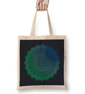 Yogi Prana Mandala Blue Bez Çanta Uzun Saplı