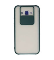 Samsung Galaxy J7 Kılıf Palm Buzlu Kamera Sürgülü Silikon - Yeşil