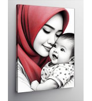 Kanvas Tablo Kadın Ve Çocuğu
