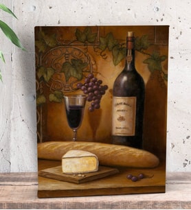 BK Gift Şarap Tasarımlı Dekoratif Mini Kanvas Tablo 15x20cm-6