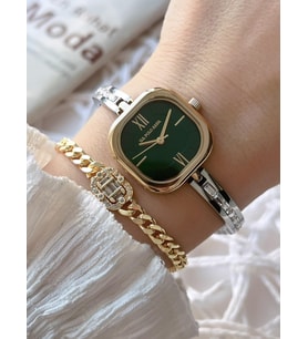 U.S.Polo Assn. İnce Baget Taşlı Özel Tasarım Çelik Kordon 2 Yıl Garantili Kadın Kol Saati U02149.1 (Gümüş-Sarı)