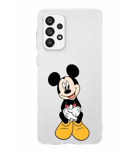 Samsung Galaxy A23  Kapak Mickey Mouse Tasarımlı Şeffaf Silikon Kılıf