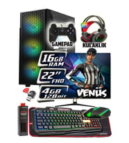 WarboX Venüs 22" Monitör i3 6100 16gb DDR4 Ram 256gb Ssd 250gb Hdd R7 240-4gb E.kartı Gaming PC