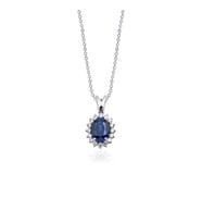2.00 Karat Safir Pırlanta Kolye