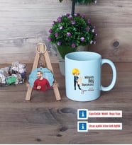 Mühendisler Günü Hediyesi Kupa Bardak Beyaz ve Fotoğraflı Ahşap Anahtarlık Hediye (Model 1)