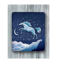 Yıldızlı Gece At Oval Bilek Destekli Mouse Pad