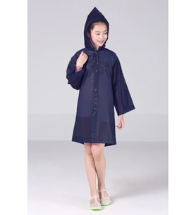 Eva Lacivert Pratik Trend Çocuk Yağmurluğu Unisex 8- 14 Yaş