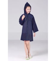 Eva Lacivert Pratik Trend Çocuk Yağmurluğu Unisex 8- 14 Yaş