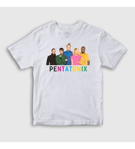 Presmono Unisex Çocuk Beyaz Band Pentatonix T-Shirt 74758tt