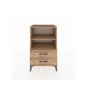 Hyperion Komodin 2 Raflı 2 Çekmeceli 60x44x96 Çam-Çam