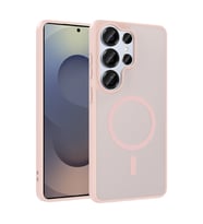 Lexroo Galaxy S26 Ultra Kılıf M-safe Şarj Özellikli Babet Kılıf - Pembe