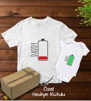 BK Kids Hediye Kutulu Baba&Oğul Kombin Tshirt-Zıbın Hediye Seti-3