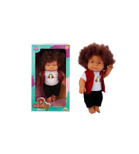 Oyuncak Bebek Kıvırcık Saçlı 35 Cm Bebek (Çok Renkli)
