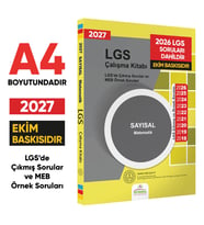 2027 LGS 8.Sınıf Çıkmış ve MEB Örnek Soruları Matematik Sayısal Çalışma Kitabı A4 RENKLİ Baskı