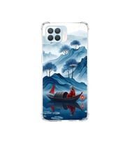 PrintiFy Oppo Reno4lite ile Uyumlu Simya Serisi Sonsuz Akış Tasarımlı Uv Baskılı Köşe Korumalı Antişok Kılıf