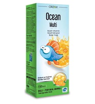 Orzax Ocean MULTİ Multi-Vitamin & Balık Yağı Şurubu Ballı Portakal Aromalı 150ml