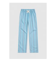 Kadın Çizgili %100 Pamuk Mavi Pijama Altı