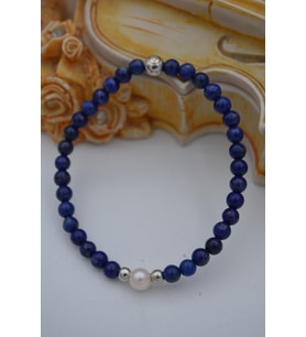 STONEAGE Lapis Lazuli Doğal Taşlı Bileklik (Altın / Dore)