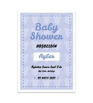 Bsa3t1018 - Doğum Günü / Baby Shower Kişiye Özel Afiş Poster (29,7×42CM)