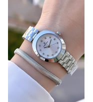 Daniel Klein Retro Mini Kasa Vintage Seri 2 Yıl Garantili 3 Atm Kadın Kol Saati BDK.1.13788.9 (Rose - Gümüş)