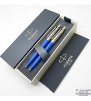 Parker Jotter Original Mavi Tükenmez Kalem + 0.5 Versatil (uçlu) Kalem Set  İsme Özel Kalem  Hediyelik Kalem