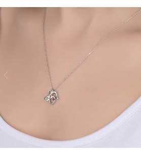 SWAROVSKİ TAŞLI MELEK 925 AYAR GÜMÜŞ KOLYE
