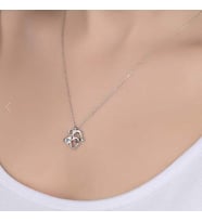 SWAROVSKİ TAŞLI MELEK 925 AYAR GÜMÜŞ KOLYE