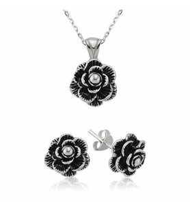 Gümüş Çiçek Bayan Set