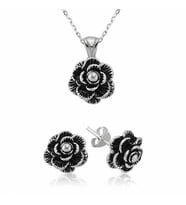 Gümüş Çiçek Bayan Set