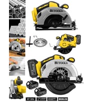 BUTOOLS  21 V Platinum Akülü Çelik Şanzuman Şarjlı Ahşap Sunta Ağaç Kesme Makinası Daire Testere