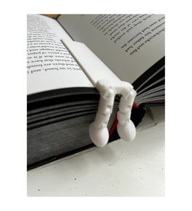Alvera Eklemli Parmak Şeklinde Kitap Sayfa Tutucu – 2'li Set (Beyaz)