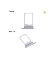 Samsung Z Flip 4 Sim İç Yuvası Tekli Gümüş Sim yuvası sim tepsisi sim aparatı yeni sim yuvası tekli sim tepsisi sim çekmecesi