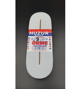 BEYAZ - 3CM PAÇA LASTİK YASSI GENİŞ 10MT. (5680)