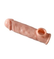 Pretty Love Big 16 CM Realistik Penis Kılıfı Uzatmalı Prezervatif + Kaydırıcı