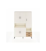 Arges Dolap 10 Raflı 2 Çekmeceli 5 Kapaklı 132x30x195 Aytaşı-Aytaşı/Çam