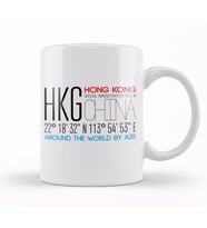 Hong Kong Sar China Text Art Kupa Bardak Porselen