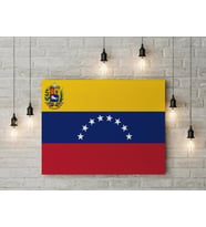 Venezuella Bayrağı Kanvas Tablo 40x55cm Dekoratif Tablo