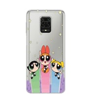Redmi Note 9 Pro/Note 9S Uyumlu Powerpuff Girls Desenli Şeffaf Telefon Kılıfı
